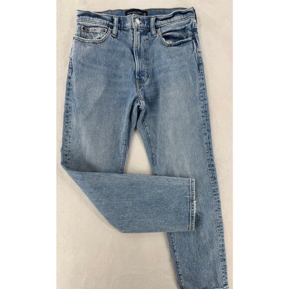 Abercrombie Fitch 90's Straight Jeans High Rise Denim 30 30x30 Vintage Stretch - Picture 2 of 11